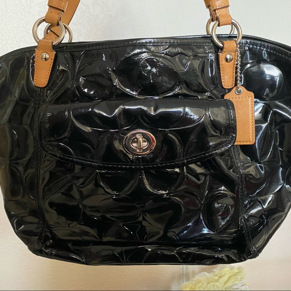 Coach Embossed Tote - Picture 2 of 6